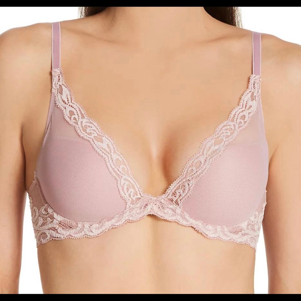 NWT Natori Feathers Bra in Pink Pearl, Size 34B! 💕